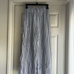H&M Blue and White Striped Pants